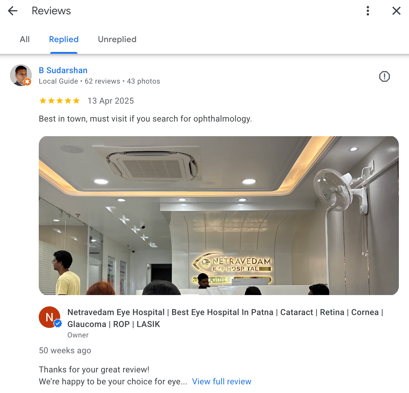 Patient Review 1